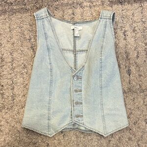 Forever 21 Light Blue Denim Top